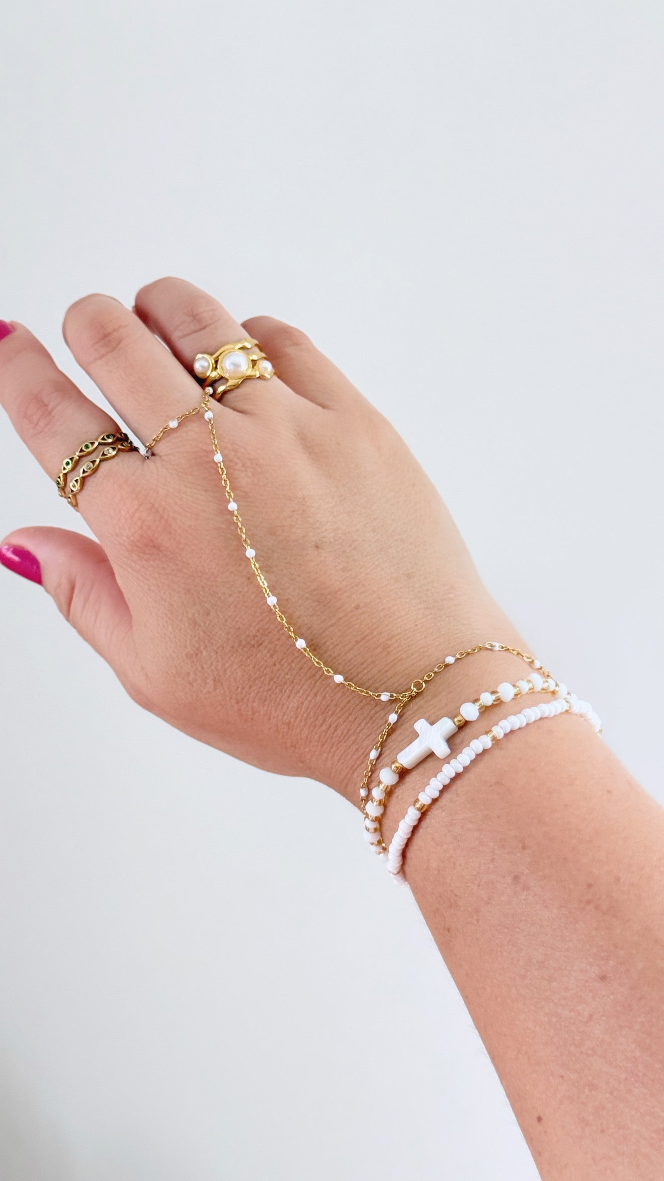 CROOS PEARL BRACELET