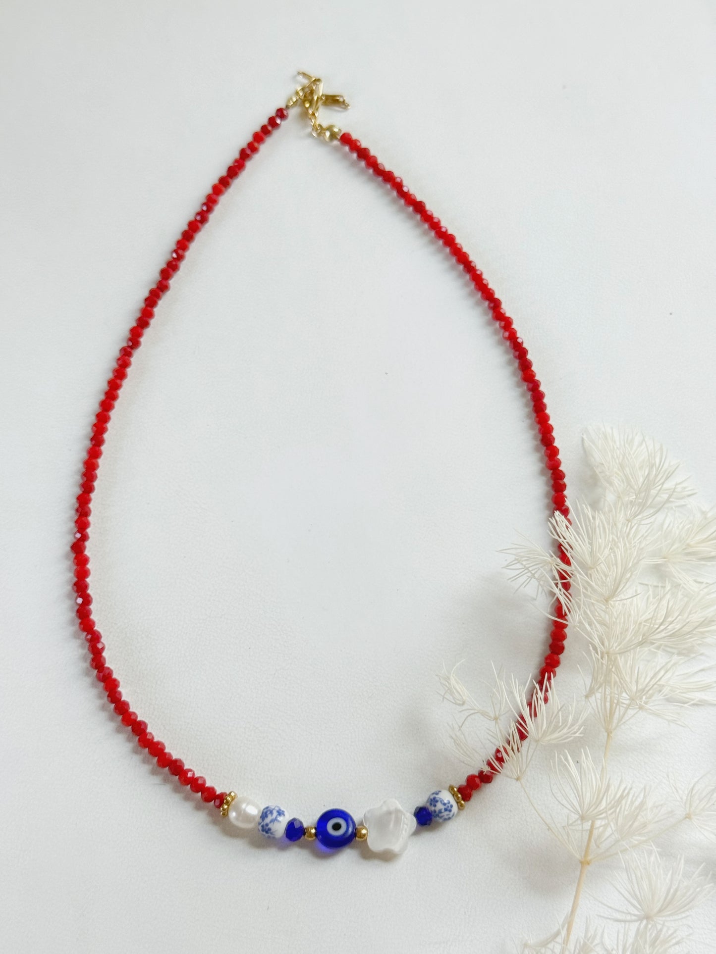 EVIL EYE CLOVER NECKLACE