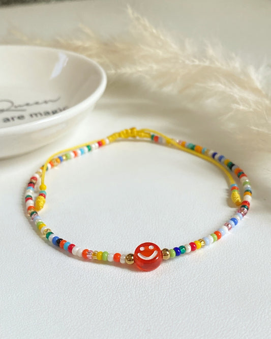 HAPPY FACE ANKLETS