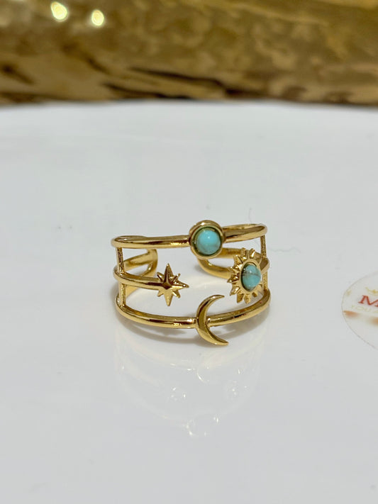 MOON BLUE RING