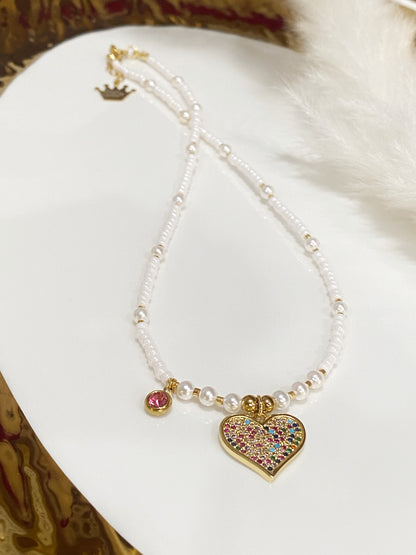 ZIRCONIA HEART NECKLACE